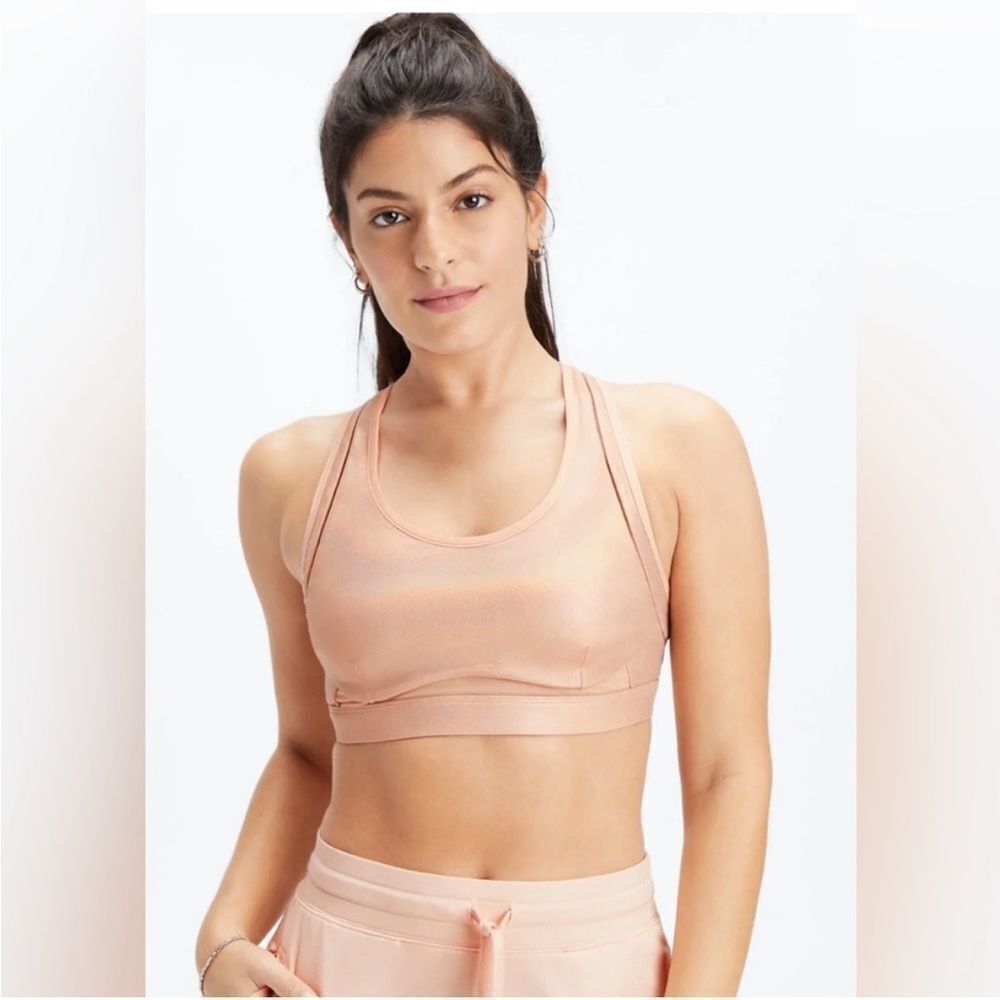 ✨NWT ✨Fabletics “Belle” Iridescent Adjustable High-Impact Sports Bra Size XS